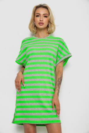 Туніка в смужку, колір салатовий, 238R801