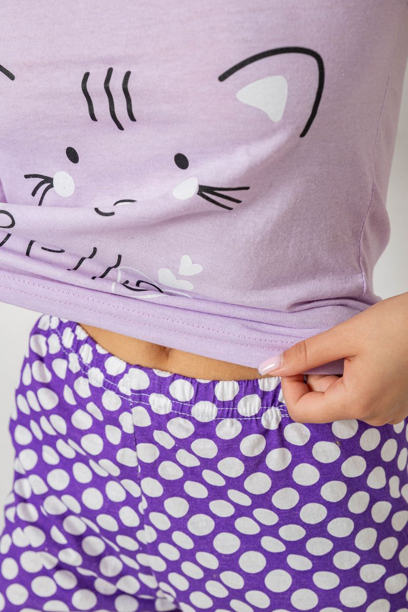 Піжама жіноча, колір бузковий, 243R50703 - Зображення 5