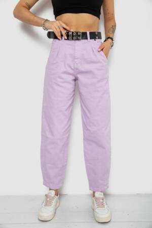 Джинси жіночі балони, колір бузковий, 182R00272