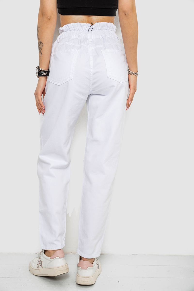 Джинси жіночі, колір білий, 182R1601-1 - Зображення 4