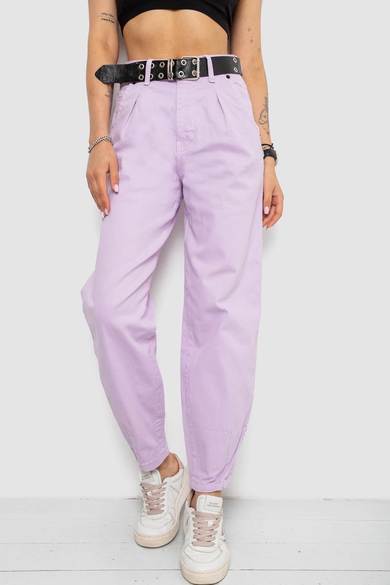 Джинси жіночі балони, колір бузковий, 182R00265