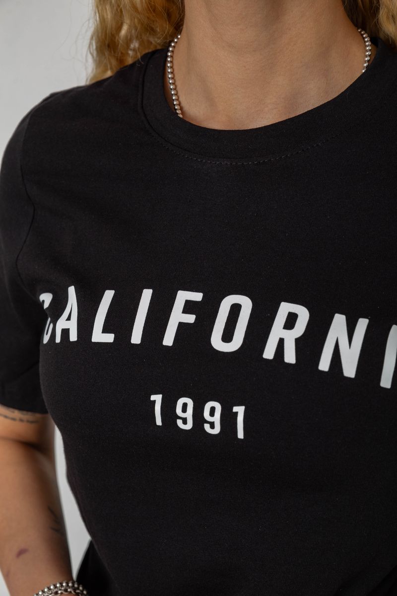 Футболка жіноча з принтом 241R130, колір чорний, 241R131 - Зображення 5