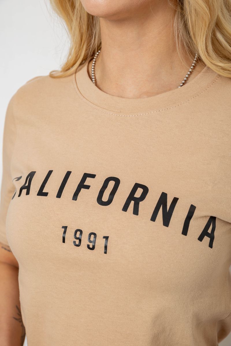 Футболка жіноча з принтом 241R130, колір бежевий, 241R131 - Зображення 5