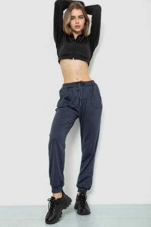 Спорт штани жіночі, колір темно-сірий, 244R5477