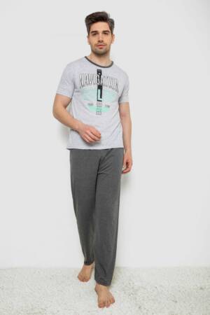 Піжама чоловіча, колір сірий, 243R6201