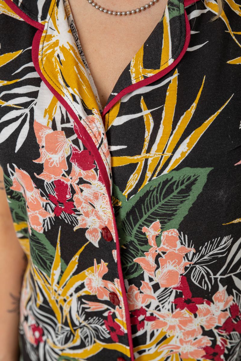 Піжама жіноча з принтом, колір різноколір, 243R70350 - Зображення 5