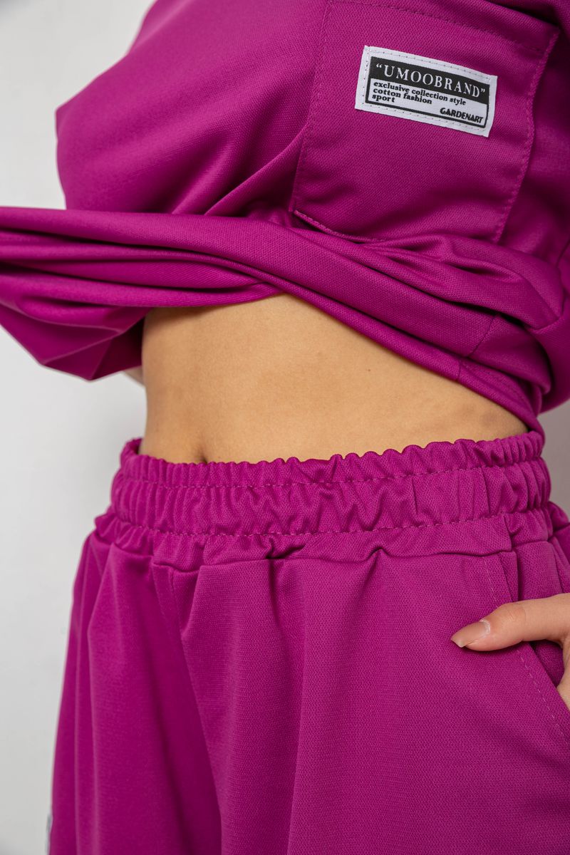 Костюм жіночий однотонний, колір фуксія, 238R116-1 - Зображення 5