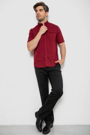 Сорочка чоловіча однотонна, колір бордовий, 214R6917-2