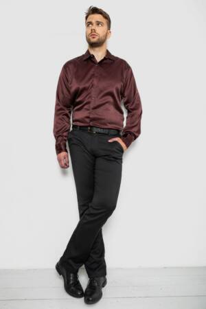 Сорочка чоловіча в смужку, колір чорний, 214R5828