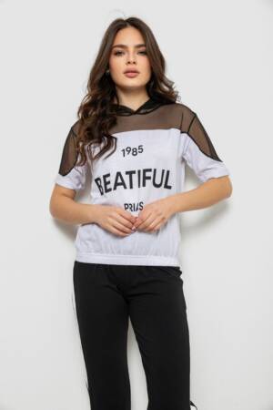 Піжама жіноча, колір білий, 243R1488-003