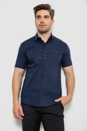 Сорочка чоловіча, колір темно-синій, 214R7007