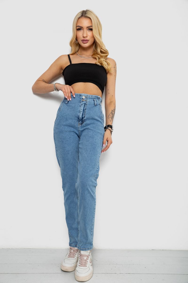 Джинси жіночі Mom’s, колір блакитний, 182R1640