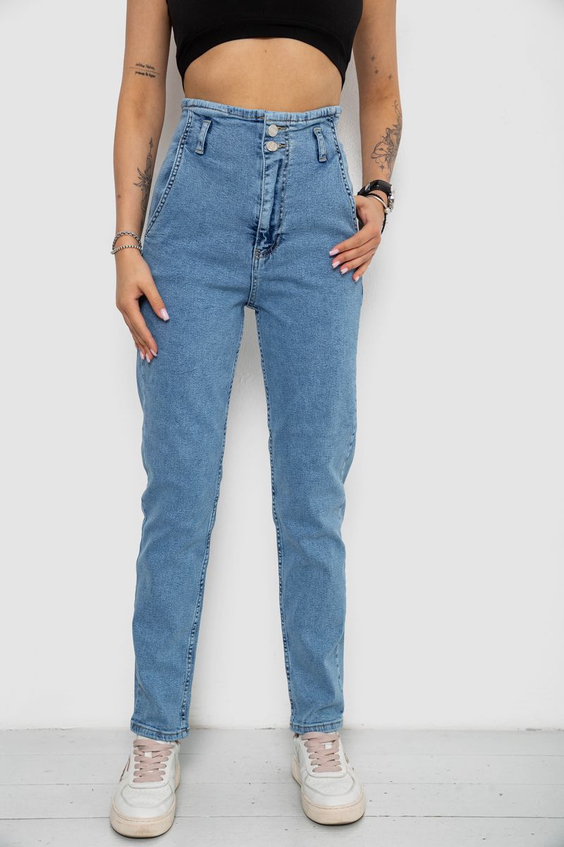 Джинси жіночі Mom’s, колір блакитний, 182R1640