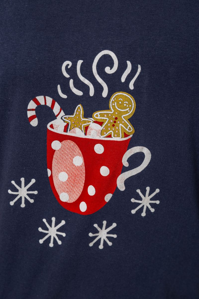 Піжама жіноча з принтом, колір синій, 243R1600-012 - Зображення 6