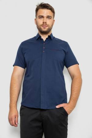 Сорочка чоловіча, колір темно-синій, 214R7326-1