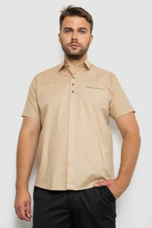 Сорочка чоловіча, колір бежевий, 214R7326-1