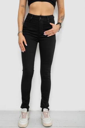Джинси жіночі Skinny, колір чорний, 182R3394