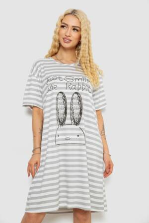 Нічна сорочка, колір сіро-білий, 238R335-7