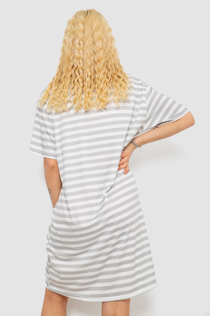 Нічна сорочка, колір сіро-білий, 238R335-7 - Зображення 4