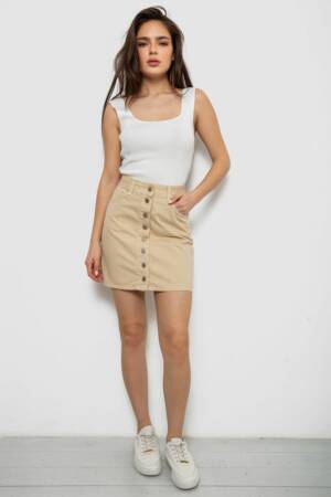 Спідниця жіноча джинсова, колір світло-бежевий, 182R1647