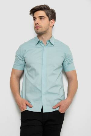 Сорочка чоловіча однотонна, колір оливковий, 214R6917-3