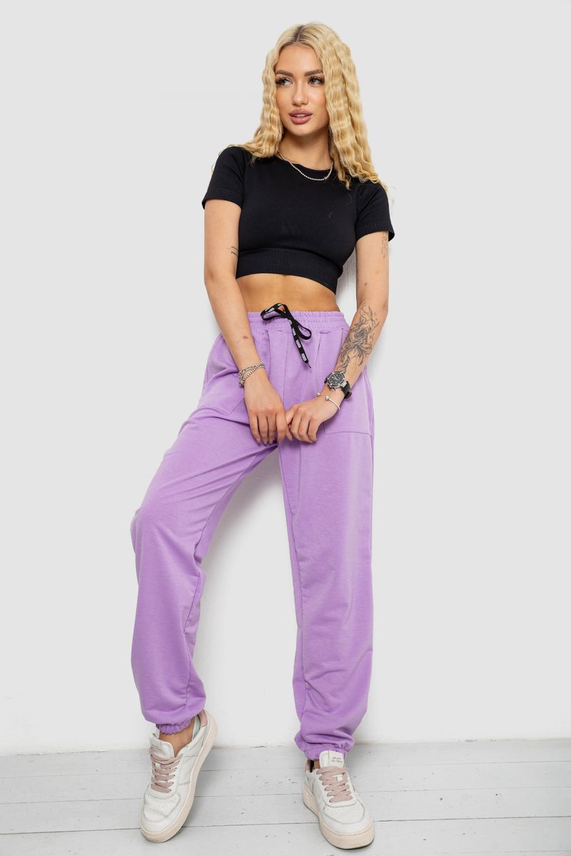 Спортивні штани жіночі, колір бузковий, 238R347