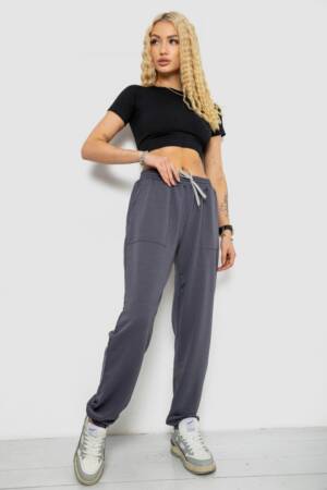 Спортивні штани жіночі, колір темно-сірий, 238R347