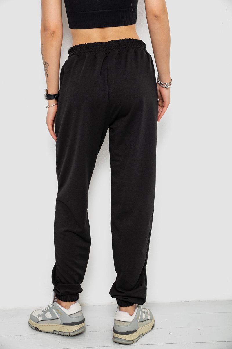 Спортивні штани жіночі, колір чорний, 238R347 - Зображення 4