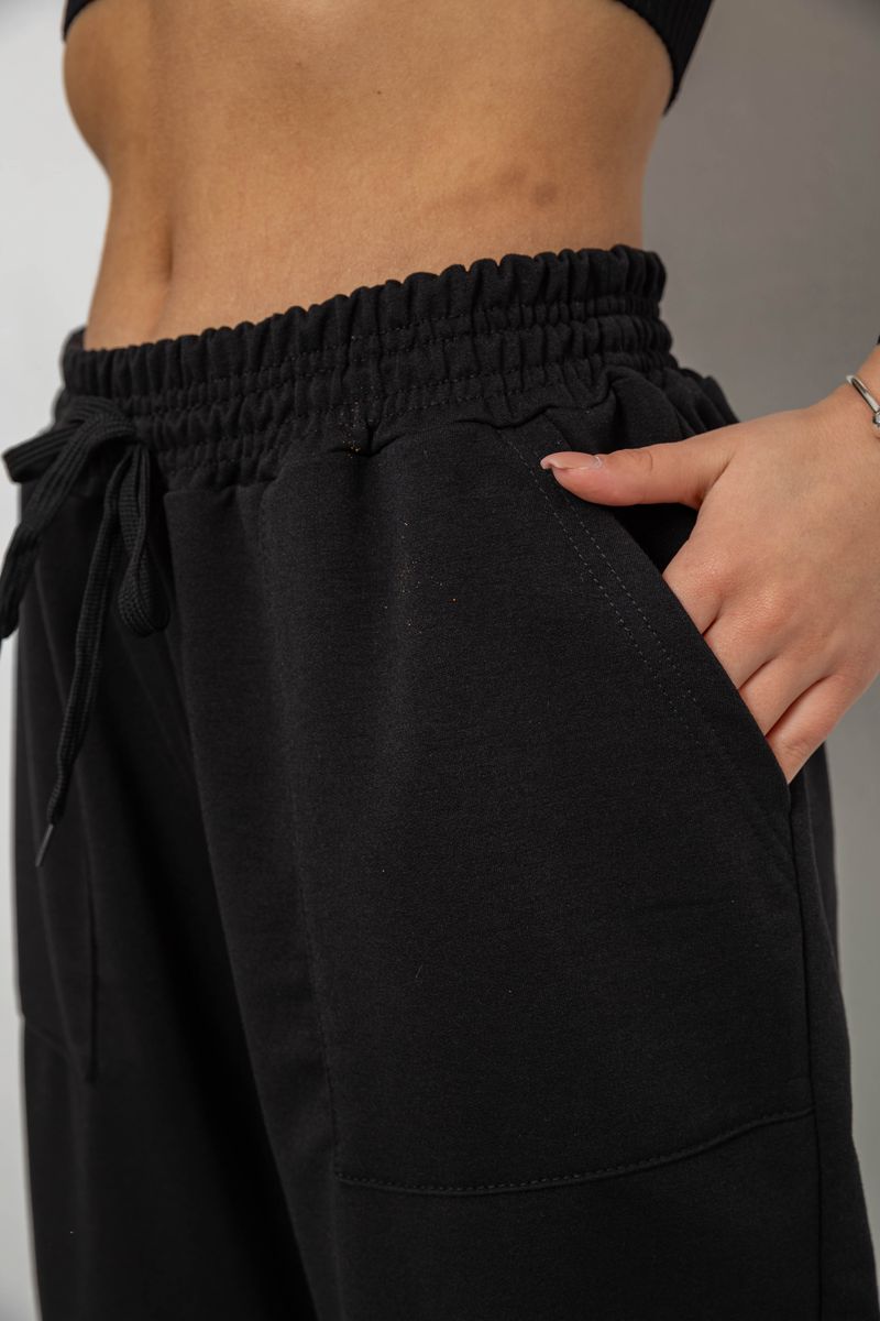 Спортивні штани жіночі, колір чорний, 238R347 - Зображення 5