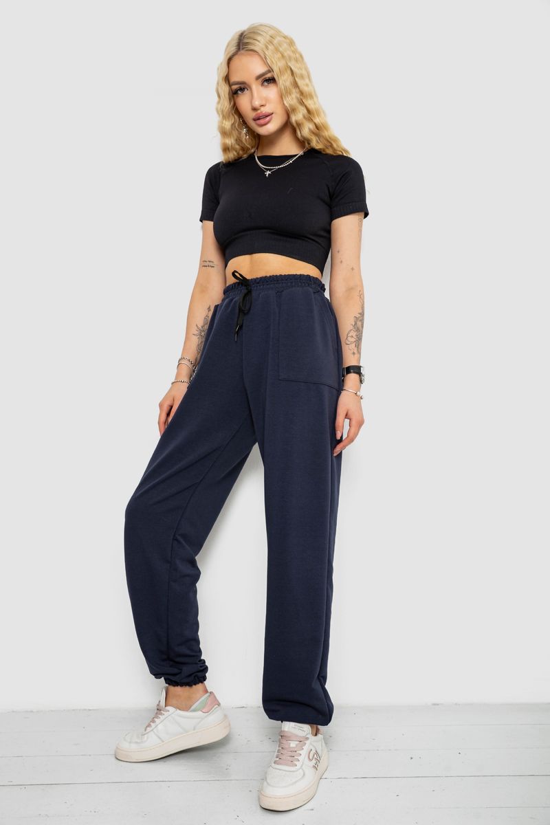 Спортивні штани жіночі, колір темно-синій, 238R347 - Зображення 2