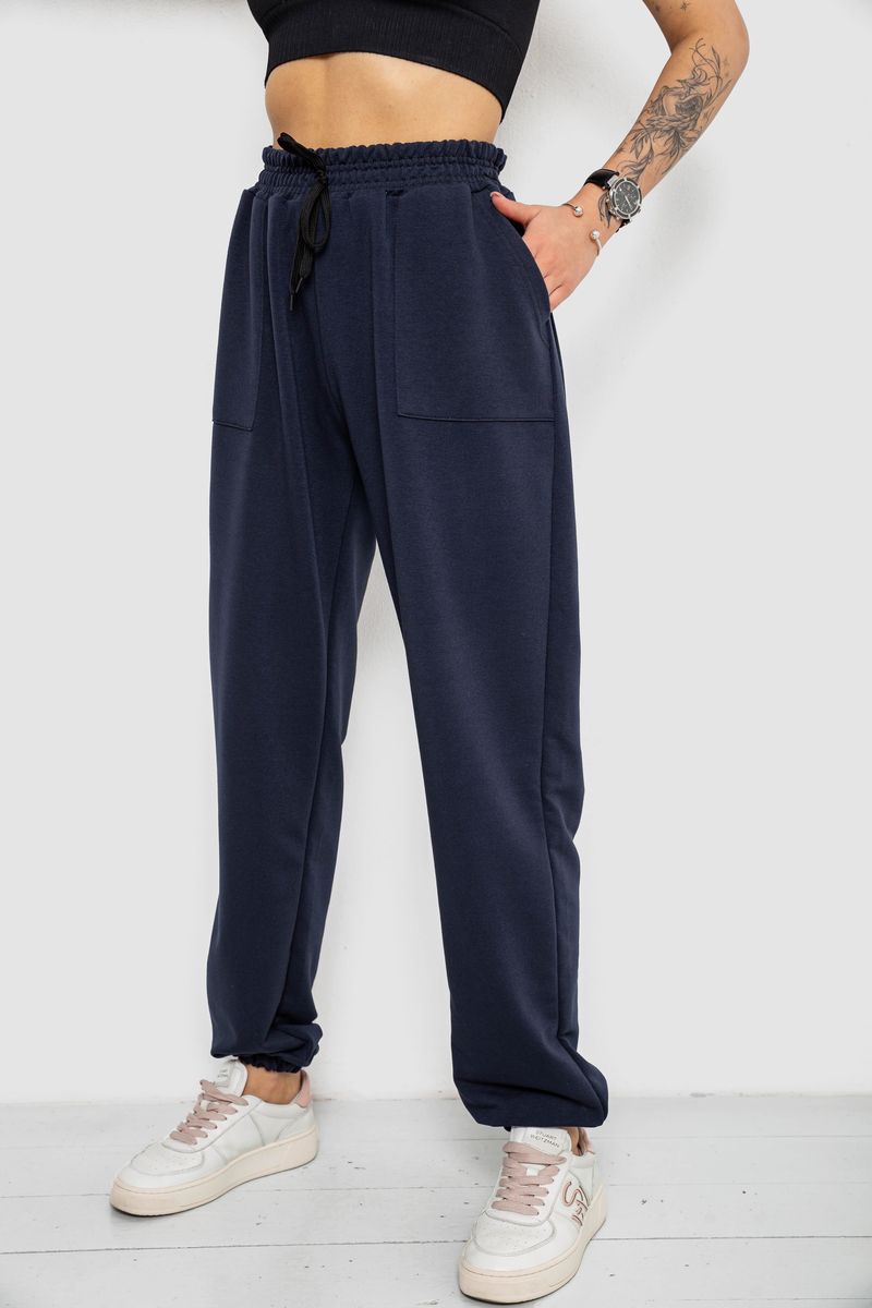 Спортивні штани жіночі, колір темно-синій, 238R347 - Зображення 3