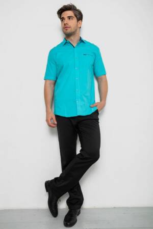 Сорочка чоловіча, колір бірюзовий, 214R7008-1