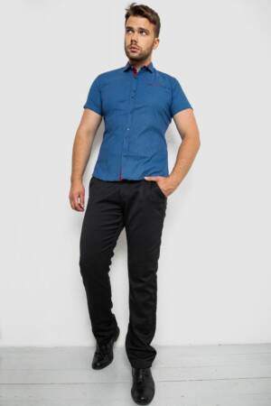 Сорочка чоловіча з принтом, колір синій, 214RK104