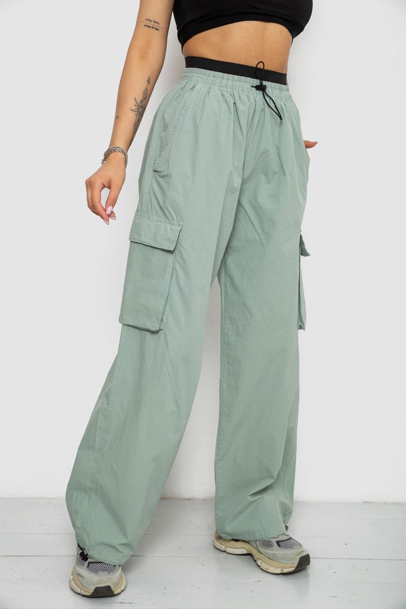 Штани жіночі, колір оливковий, 182R2652 - Зображення 3