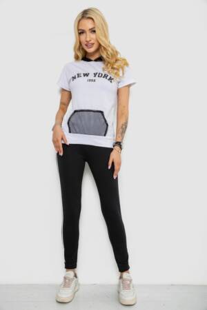 Костюм жіночий домашній, колір білий, 243R1488-001