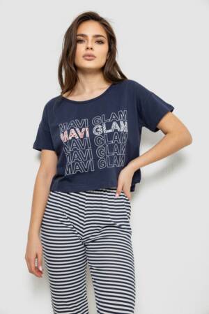 Піжама жіноча, колір синій, 243R1484-019