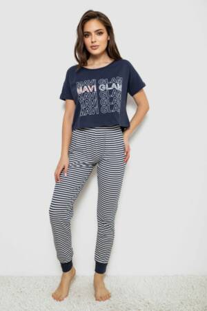 Піжама жіноча, колір синій, 243R1484-019