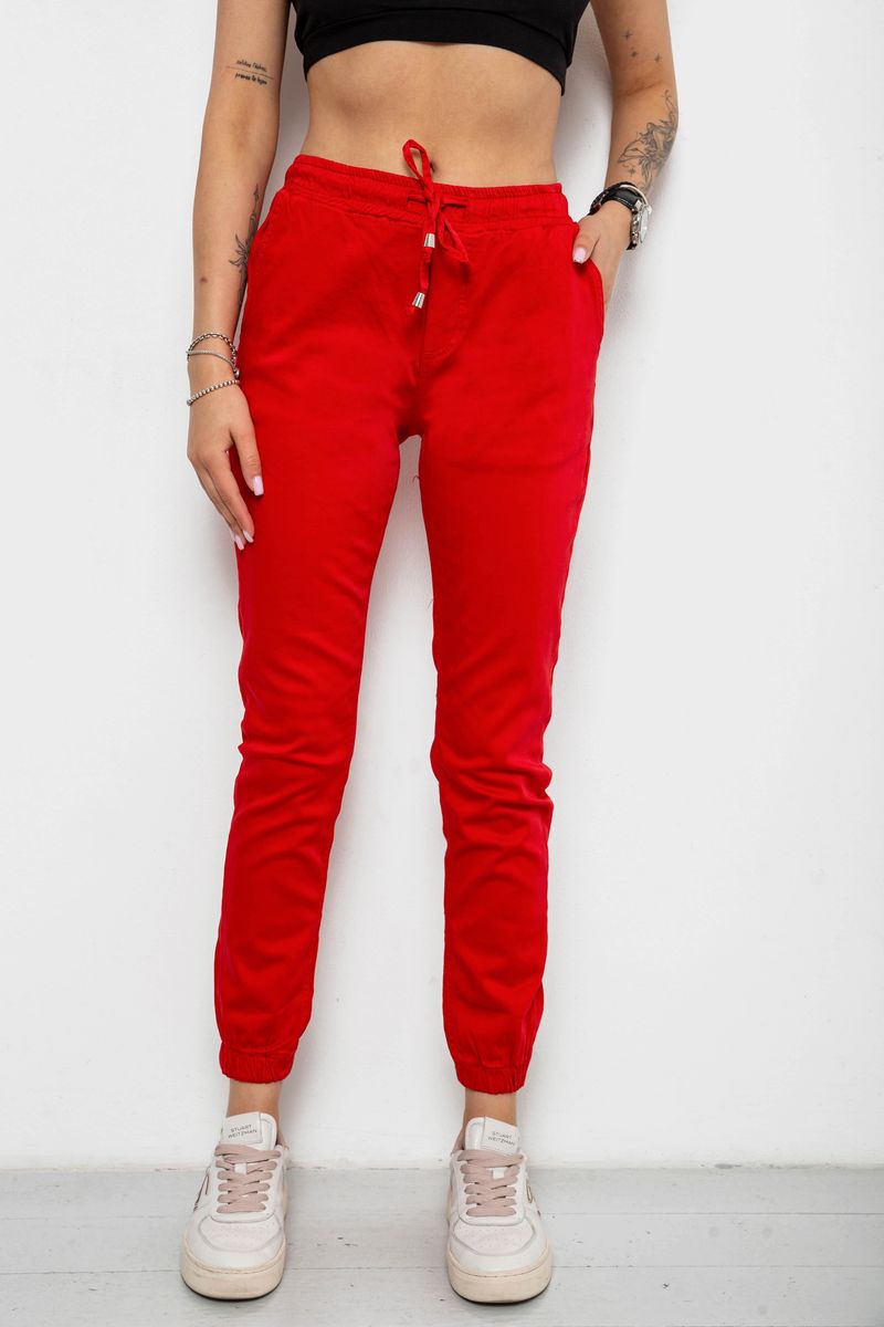 Штани жіночі, колір червоний, 182R1364
