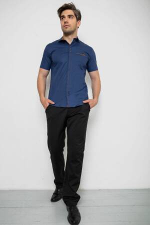 Сорочка чоловіча  класична, колір синій, 214R7010