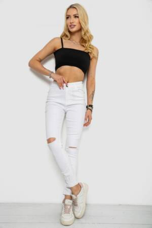 Джинси жіночі, колір білий, 182R539