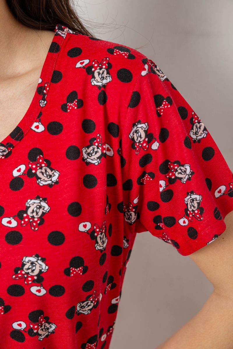 Жіноча піжама з принтом, колір червоний, 243R40007 - Зображення 5