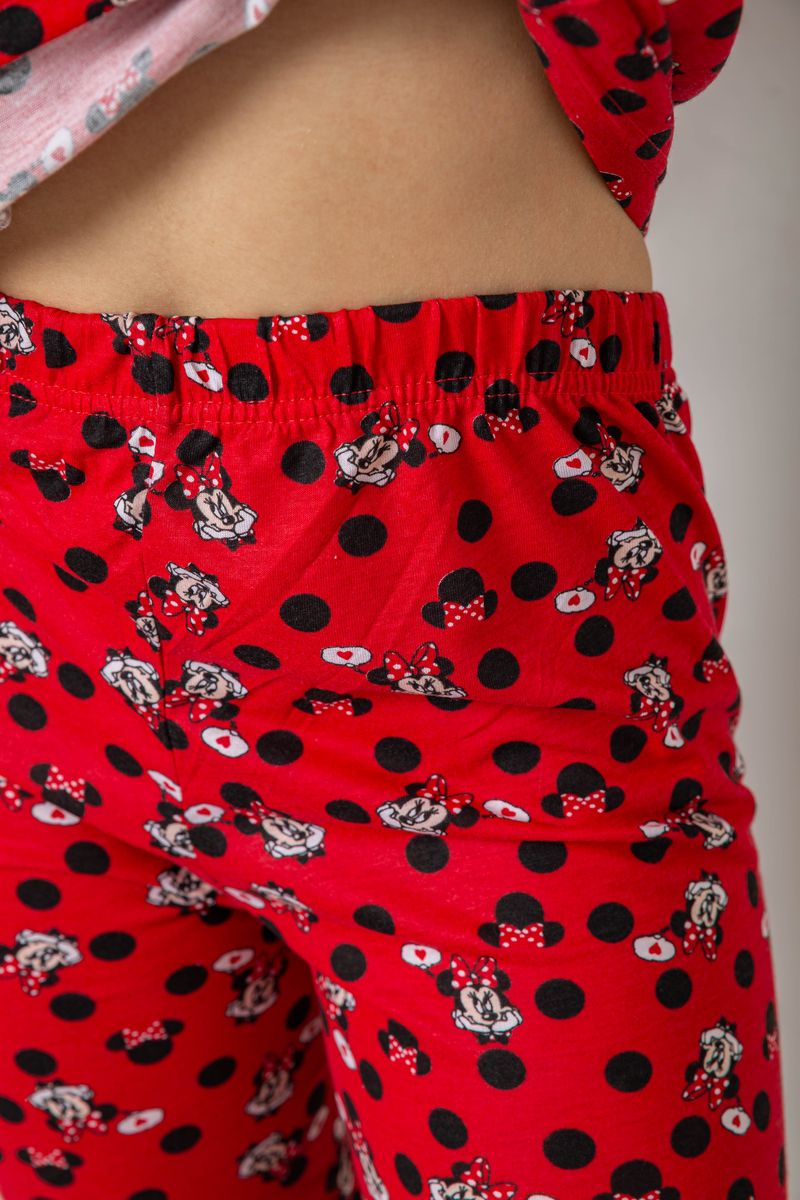 Жіноча піжама з принтом, колір червоний, 243R40007 - Зображення 6