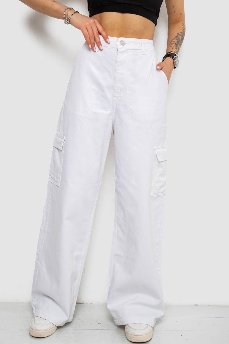 Джинси жіночі, колір білий, 250R2535