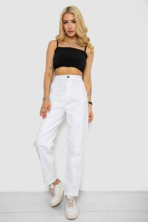 Джинси жіночі стрейч, колір білий, 182R1026-5