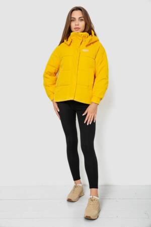 Куртка жіноча демісезонна з рукавом реглан, колір жовтий, 244RE115