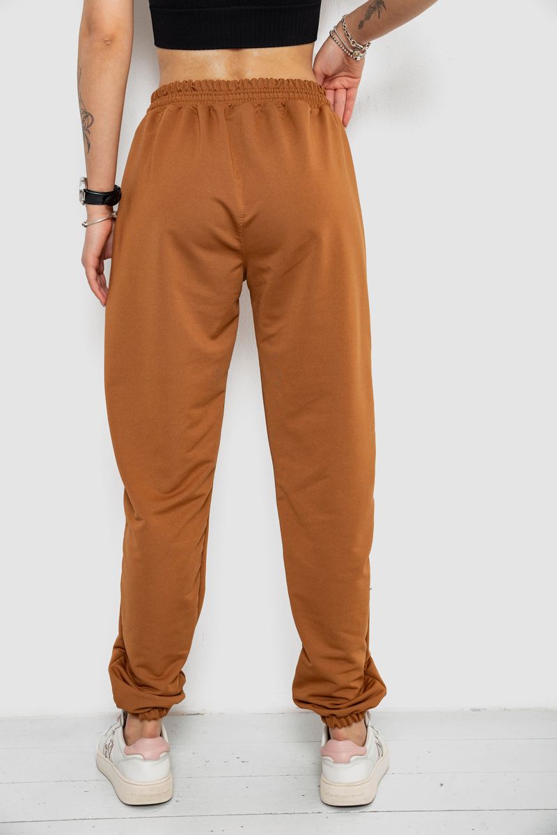 Спортивні штани жіночі, колір коричневий, 238R347-1 - Зображення 4