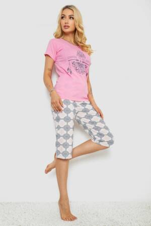 Піжама жіноча, колір рожевий, 243R2509