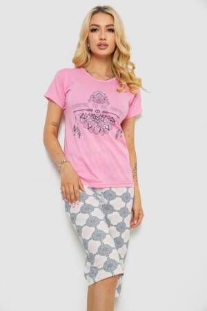 Піжама жіноча, колір рожевий, 243R2509