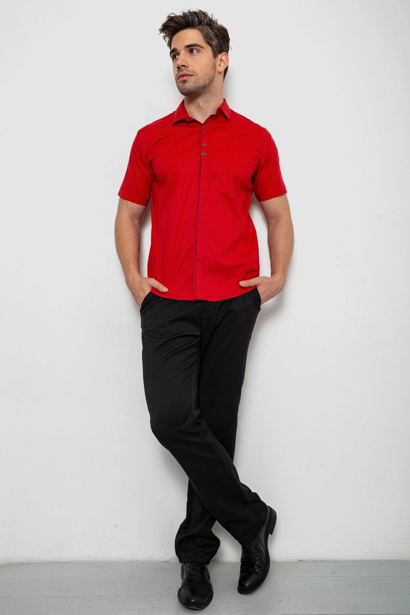 Сорочка чоловіча з принтом, колір червоний, 214R7026