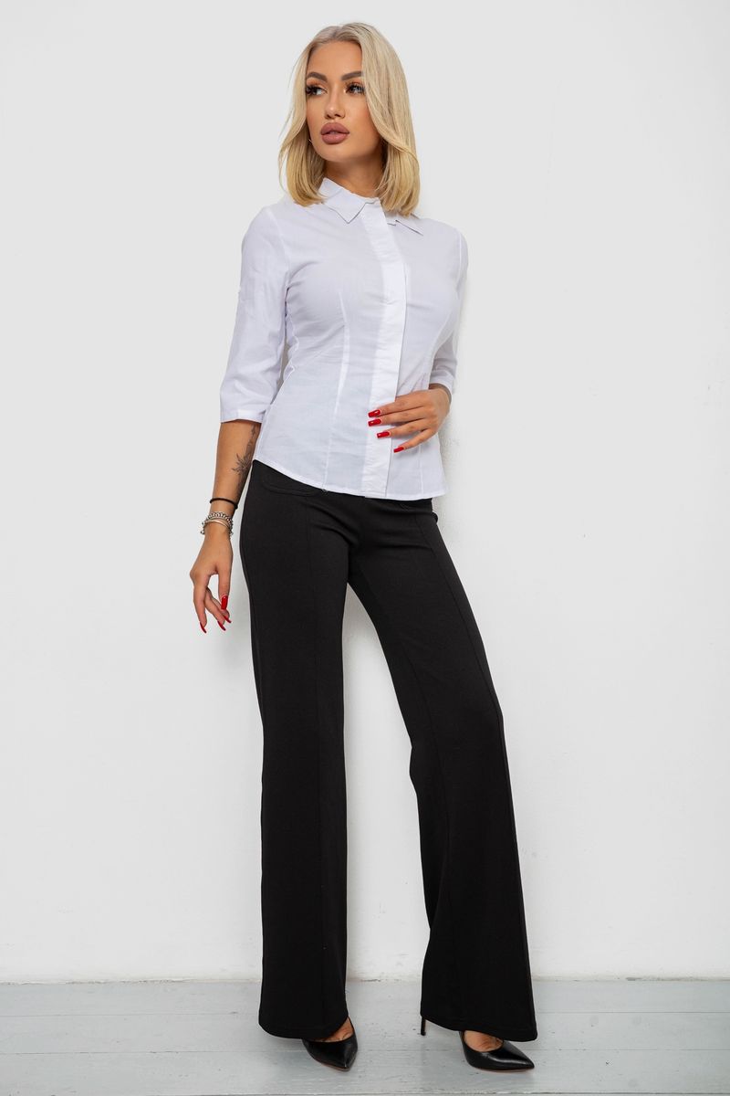 Блуза класична, колір білий, 230R08-1